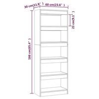 Boekenkast/kamerscherm 60x30x166 cm bewerkt hout sonoma eiken - thumbnail