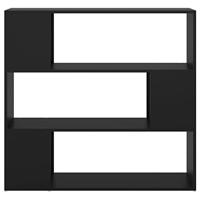 Boekenkast/kamerscherm 100x24x94 cm zwart - thumbnail