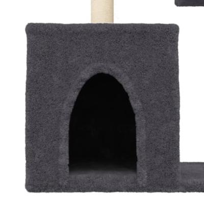 VidaXL Kattenmeubel met sisal krabpalen 86 cm donkergrijs