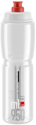 ELITE bidon "jet plus" bottle jet plus 950ml clear/red