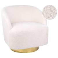 Beliani - LAVIK - Fauteuil - Wit - Polyester - thumbnail