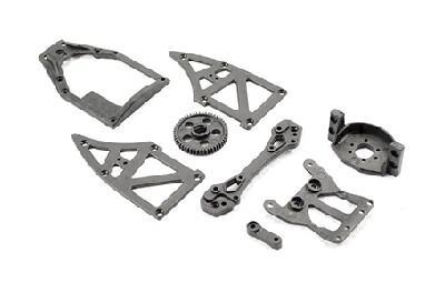 Ishima - Servo Top Plate + Motor Holder +Rear Shock Tower + Side Plates B +Servo Arm + Spur Gear 51T (ISH-010-002) Ishima - Servo Top Plate + Motor Holder +Rear Shock Tower + Side Plates B +Servo Arm + Spur Gear 51T (ISH-010-002)