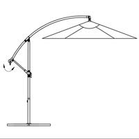 Zweefparasol 3 m zandwit - thumbnail