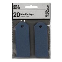 Creativ Company Manilla labels blauw, 20st. - thumbnail