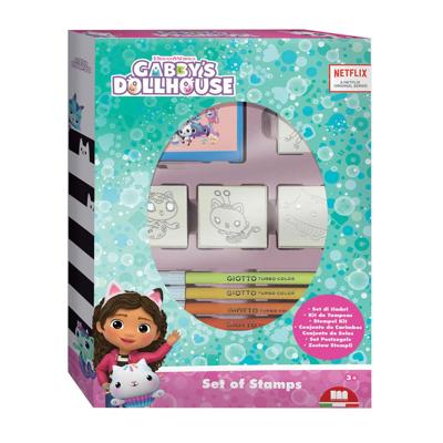 Multiprint Gabby&apos;s poppenhuis stempelset met 4 stempels