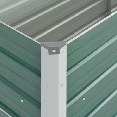 VidaXL Plantenbak verhoogd 160x40x45 cm gegalvaniseerd staal groen VidaXL Plantenbak verhoogd 160x40x45 cm gegalvaniseerd staal groen