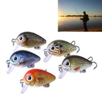 5 stuks 2.7cm/1.5g Luya Rock Fishing Lures aas Bionic Kit met Plastic doos - thumbnail