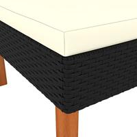 Hoekbank poly rattan en massief eucalyptushout - thumbnail