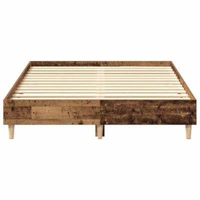 Bedframe zonder matras 120x190 cm spaanplaat bewerkt hout Bedframe zonder matras 120x190 cm spaanplaat bewerkt hout