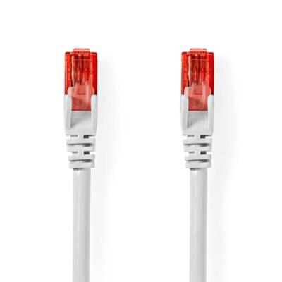 Nedis CAT6 Netwerkkabel | RJ45 Male | RJ45 Male | U/UTP | 1.00 m | Rond | PVC | Wit | Label - CCGL85200WT10