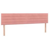 Hoofdborden 2 st 80x5x78/88 cm fluweel roze - thumbnail