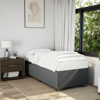 Boxspring met matras stof donkergrijs 90x190 cm - thumbnail