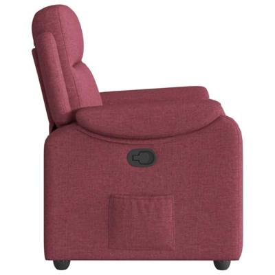 Fauteuil verstelbaar stof wijnrood