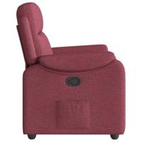 Fauteuil verstelbaar stof wijnrood - thumbnail