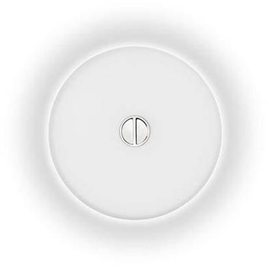 Flos Mini Button Wandlamp - Wit glas