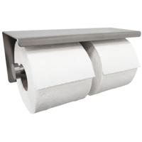 Wiesbaden Brush Dubbele Toiletrolhouder - RVS - thumbnail