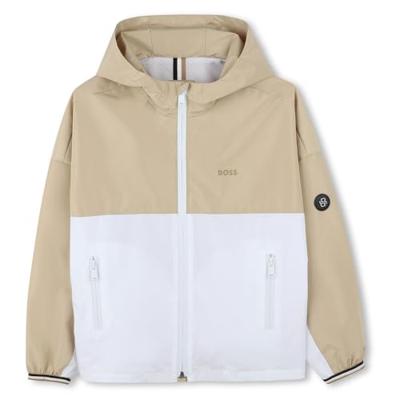 Hugo Boss Colourblock Windbreaker Kids Beige/Wit - Maat 11/12 jaar - Kleur: BeigeWit | Soccerfanshop Hugo Boss Colourblock Windbreaker Kids Beige/Wit - Maat 11/12 jaar - Kleur: BeigeWit | Soccerfanshop