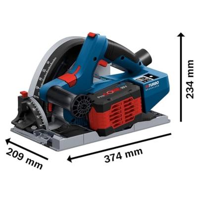 Bosch Professional GKT 18V-52 GC Accu Invalzaag 140mm 18V 5,5Ah BITURBO in L-Boxx + Geleiderail FSN 1400 - 0615990M0A - thumbnail