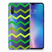 Xiaomi Mi 9 TPU bumper Zigzag Groen - thumbnail