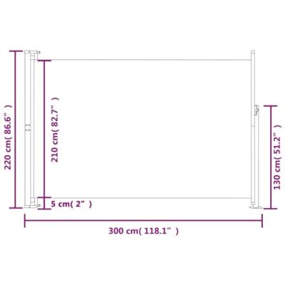 VidaXL Tuinscherm uittrekbaar 220x300 cm zwart VidaXL Tuinscherm uittrekbaar 220x300 cm zwart