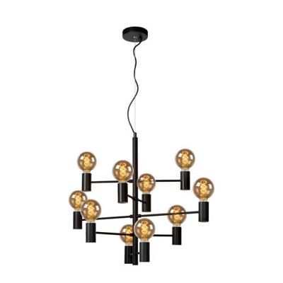 Lucide LEANNE - Hanglamp - Ø 65 cm - 10xE27 - Zwart