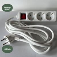 Stekkerdoos BRASQ 3 voudig 3 meter wit - thumbnail