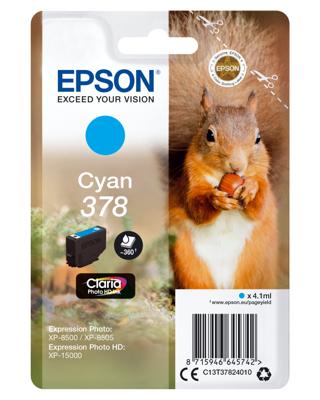 Epson 378 4.1ml 360pagina's Cyaan inktcartridge - [C13T37824010] - thumbnail