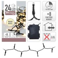 S.I.A. Batterij Kerstverlichting 1.8M 24 LED's IP44 + Timer - thumbnail