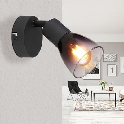 Globo Zwarte wandlampSatella enkel - 54312-1
