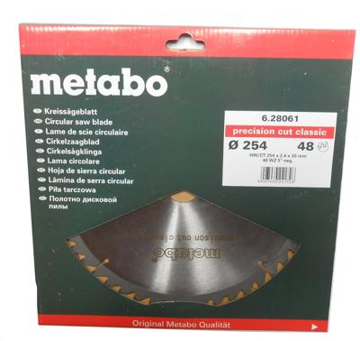 Metabo Cirkelzaagblad | HW/CT 254 x 2,4 x 30 48 WZ | 628061 - 628061000 Metabo Cirkelzaagblad | HW/CT 254 x 2,4 x 30 48 WZ | 628061 - 628061000