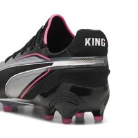 PUMA King Ultimate Gras / Kunstgras Voetbalschoenen (MG) Zilver Zwart Roze - thumbnail