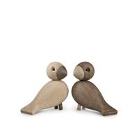 Kay Bojesen Songbirds Lovebirds Light and Dark 8,8 cm - thumbnail