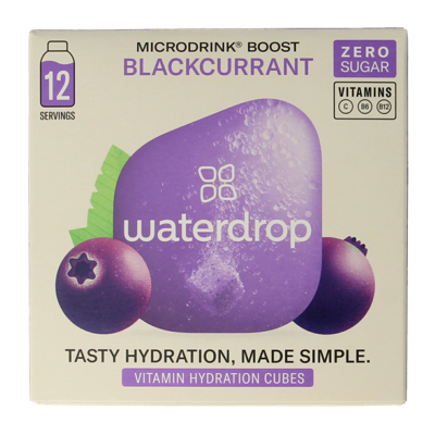 Microdrink boost blackcurrant bruistabletten 12 Stuks