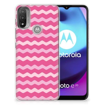 Motorola Moto E20 | E40 | TPU bumper | Waves Pink Motorola Moto E20 | E40 | TPU bumper | Waves Pink