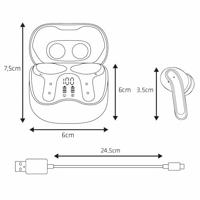 Audiocore Draadloze headset AC591 PRO – Hybride ANC ENC 6 microfoons 33u batterij Bluetooth 5.4 Slimme app Mono modus Instelbare equalizer Meeslepend geluid - thumbnail