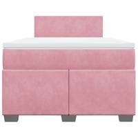 Boxspring met matras fluweel roze 120x200 cm - thumbnail