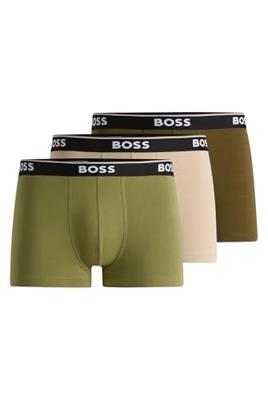 Boss Power boxershort - trunk 3-pack groen - beige