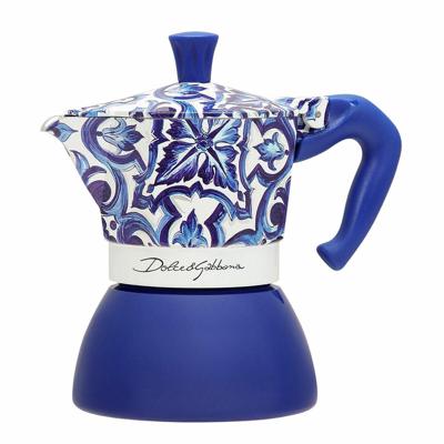 Italiaanse Koffiepot Bialetti D&G BLU MEDI 4T Blauw Roestvrij staal 4 Koppar