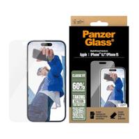 PanzerGlass Classic Fit 2873 Screenprotector (glas) Apple iPhone 16, iPhone 15 1 stuk(s) Anti-vingerafdruk, Krasvast - thumbnail