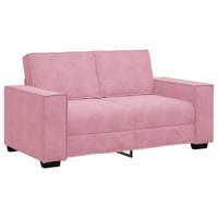 3-delige Loungeset met kussens fluweel roze - thumbnail