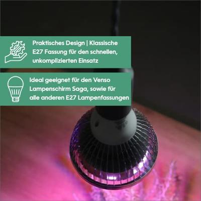 Venso Kweeklamp 130 mm 230 V E27 18 W Magenta Reflector 1 stuk(s) Venso Kweeklamp 130 mm 230 V E27 18 W Magenta Reflector 1 stuk(s)