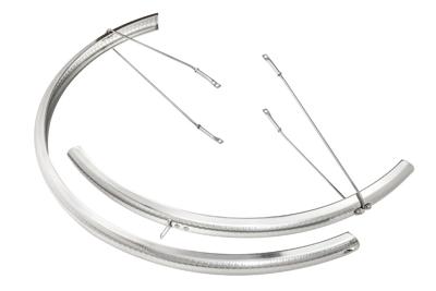 Csepel Luxus Ribbed Aluminium Fenders 28" Spatbord - Zilver Csepel Luxus Ribbed Aluminium Fenders 28" Spatbord - Zilver