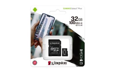 Kingston Micro SD Kaart 32GB Met Adapter - 501199 Kingston Micro SD Kaart 32GB Met Adapter - 501199