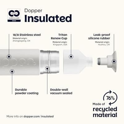 Dopper Insulated 350Ml Thermosfles Gentle Grey 350ml