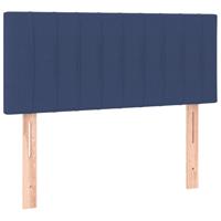 Boxspring met matras stof blauw 100x200 cm - thumbnail
