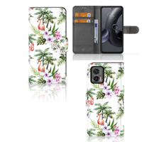 Motorola Edge 30 Neo | Telefoonhoesje | Met pasjeshouder | Flamingo Palms - thumbnail