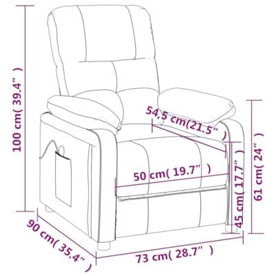 Massagestoel stof zwart