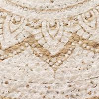Tapijt met print rond 240 cm gevlochten jute - thumbnail