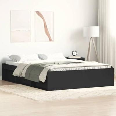 Bedframe zwart 150x200 cm King Size