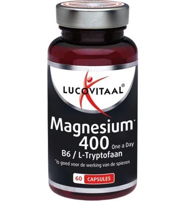 Lucovitaal Magnesium 400 met B6 en L-Tryptofaan 60 Capsules Lucovitaal Magnesium 400 met B6 en L-Tryptofaan 60 Capsules